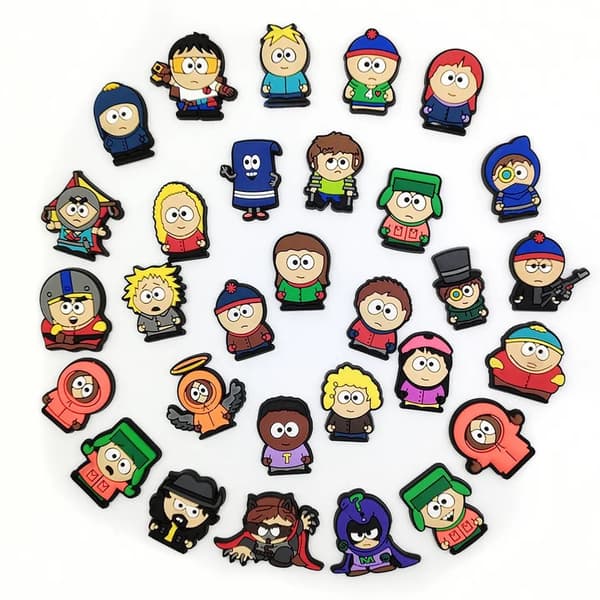 16 st South Park Sko Berlocker för Träskor, Skotillbehör för Croc C