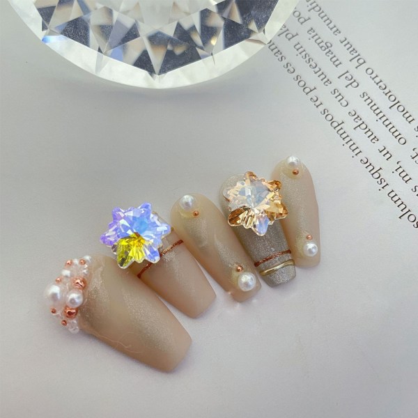 DIY Craft Shiny Flat Back Glass Crystal Stones Set Jewels Nail Decorate