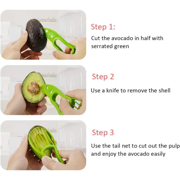 Avocado Skærer Avocado Slicer 3 i 1 Multifunktionel Avocado