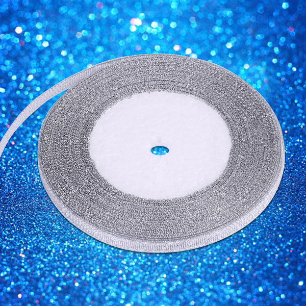 Silver Lyxiga Färger Glitterband, Slitstarkt Material För Bröllopsfestdekoration Och DIY-hantverk