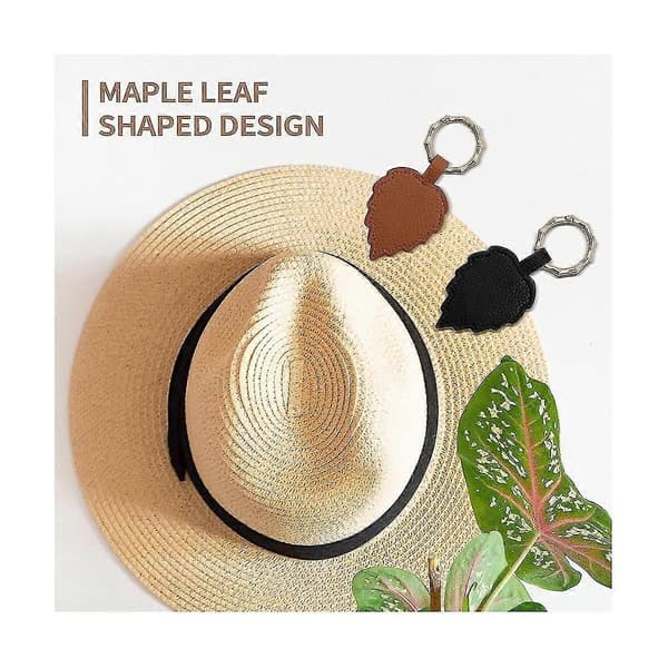 Hattklämma för resor, hatthållare för väskor, clip-on hållare för solhattar och bredbrättade hattar, handsfree Brown