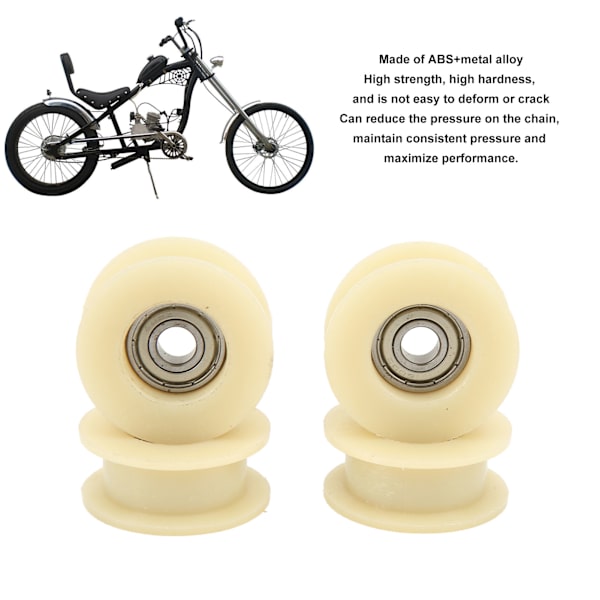 4 st Kedjespännare Rullar Hög Styrka för 49cc 66cc 80cc Motoriserad Cykel