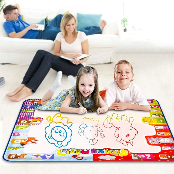Vann-Doodle Matte, Stor Aqua-Fargeleggingsmatte for Barn, Rotfri Tegning