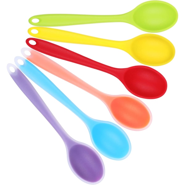 Silikon Blandningssked, Värmebeständig Non-Stick Livsmedelsgodkänd Silikon för Matlagning Blandning, Omrörning, Servering, Lättviktsdesign med Hänghål för