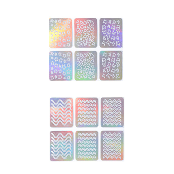 12/24 Arkkia Kynsi Tarroja Ontto Vinyyli Stencil Tarrat