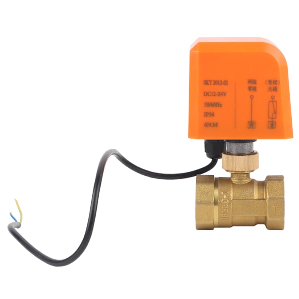 2-vejs elektrisk kugleventil 2-trådet messingmotoriseret mekanisk udstyr DC12/24V DN25