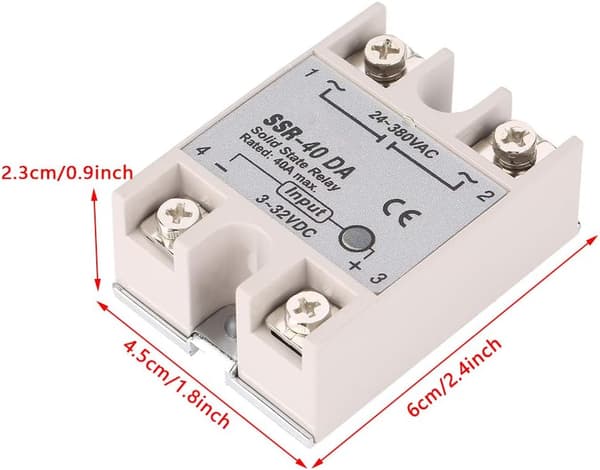 Solid State-relæ i industriel kvalitet, konstrueret til AC til AC-konverteringer med DC-styring, med anti-vibrationsfunktioner for uafbrudt drift