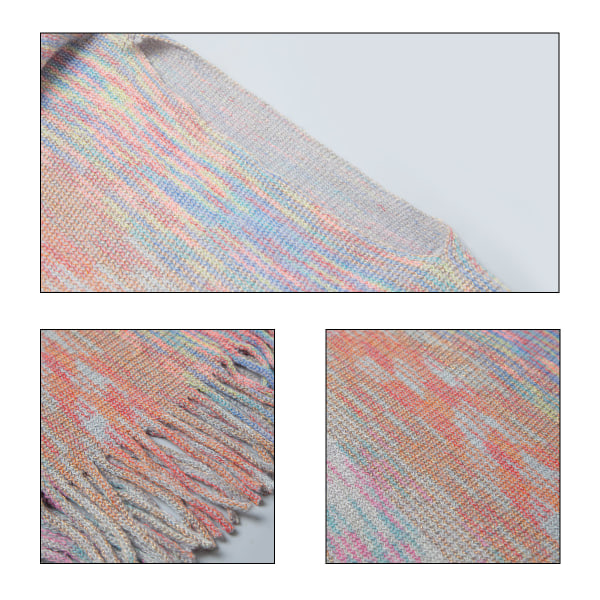 Kvinnors Boho Höst och Vinter Fladdrande Överläggning Gradient Stickad Utomeuropeisk