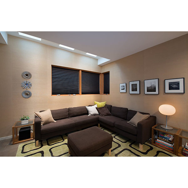 Original Blackout Plisségardiner i Papir, Svart, 36” x 72”,