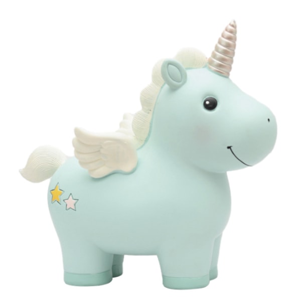 Sød Regnbue Unicorn Pengegris til Piger, Resin Unicorn