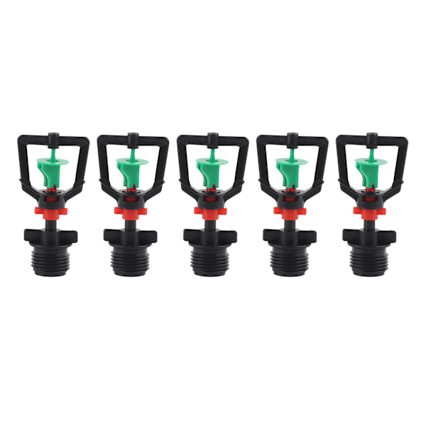 5PCS G1/2 Hanegängad Vridbar Sprinklermunstycke Sprayhuvud Dimmunstycke för Trädgårdsbevattning