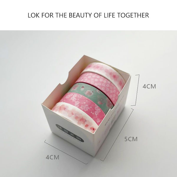 Blommig Washi Tape Set 10 Rullar 10mm Bred Blommig Dekorativ