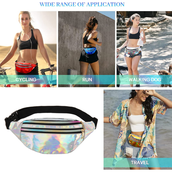 Fanny Packs for Kvinner Festival Party Rave Skinnende Phanny Pack