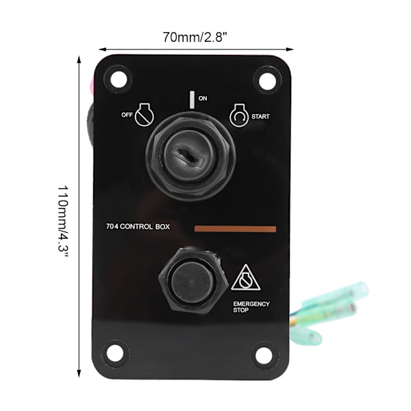 12V enkelknappsomkopplarpanel för Yamaha utombordare Yacht 704-82570-12-00