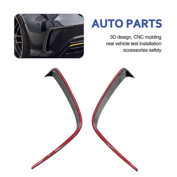 1 par Sort ABS Bagkofanger Splitter Spoilere Canard Til W176 A200 A250 A45 Til Amg 2013-20