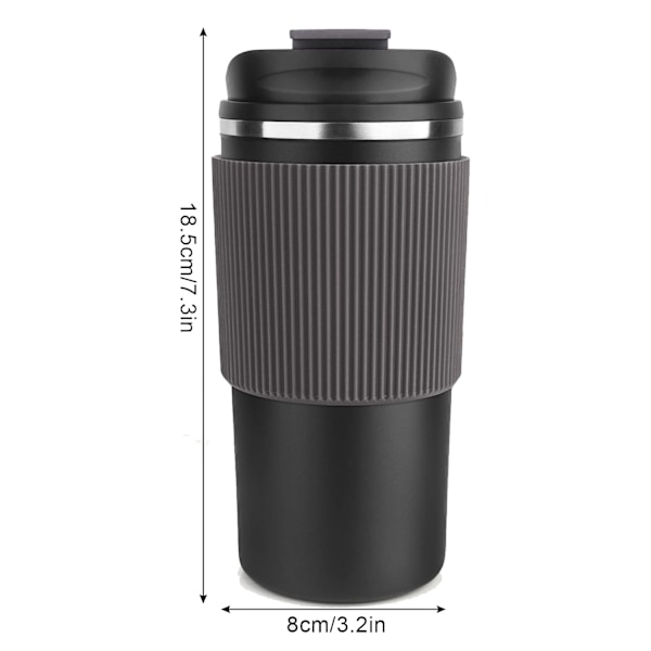 Termisk mugg - Isolerad mugg, kaffemugg att ta med sig 450 ml läcksäker resekopp kaffemugg med lock