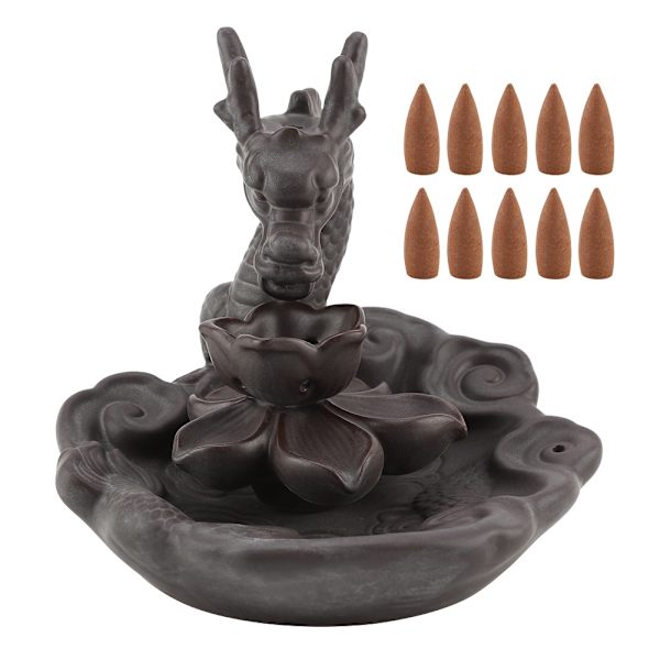 Keramisk Røgelsesholder Censer Røg Tilbageflow Røgelsesbrænder Dekoration Ornament