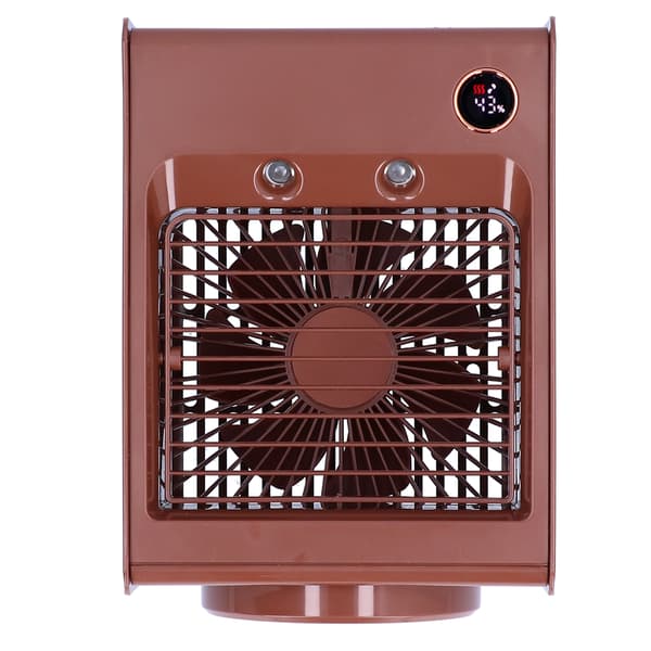 2 i 1 Oscillerende Spray Luftfugter Ventilator med Lys USB Opladning Desktop Luftkøler Ventilator til HjemmeKaffe