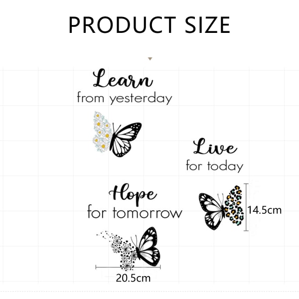 Live Laugh Love Inspirational Quotes Wall Decals Butterflies