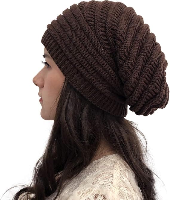 Kaffe Dam Kabelmössa Slouchy Stickade Mössor Skull Cap