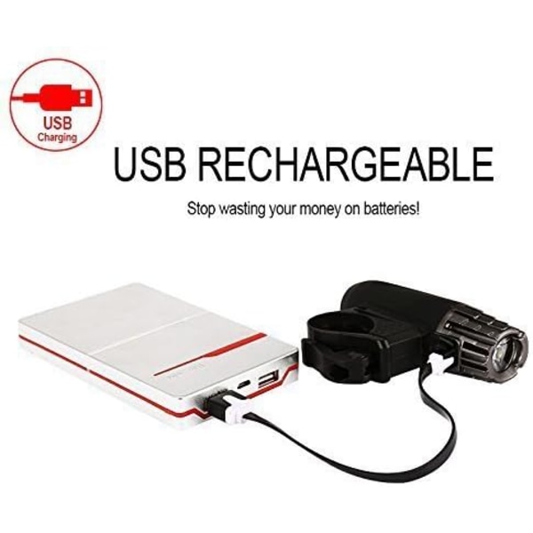 BESTSUN Pyörävalosarja, USB-ladattava polkupyörän etuvalo ja takavalo