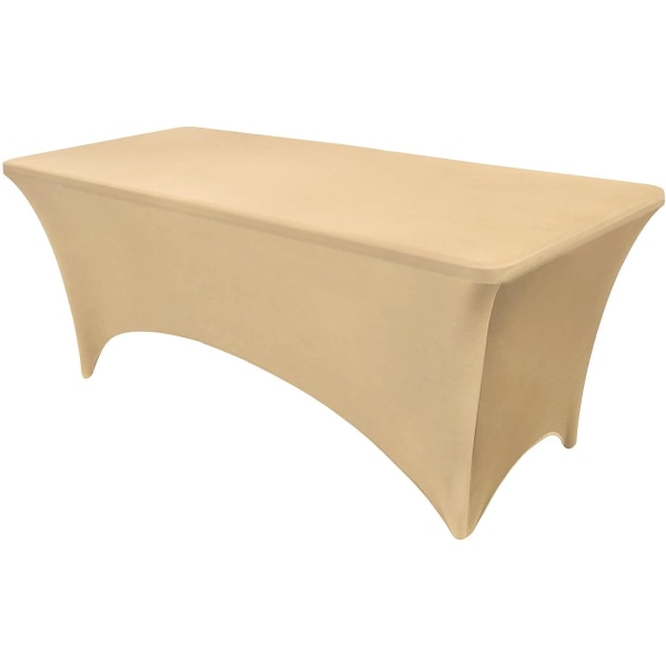 Beige stretchdukar för 4 fot rektangulära bord
