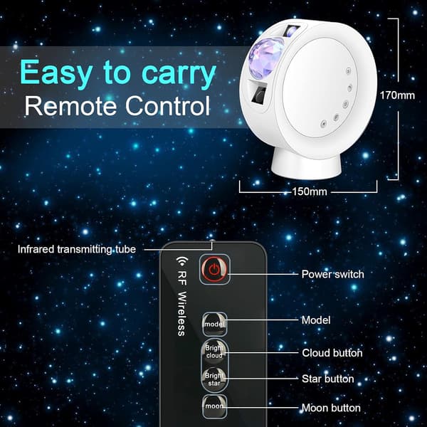 LED Sky Projektor Lys, Galaxy Belysning, Nebula Stjerne Natlampe