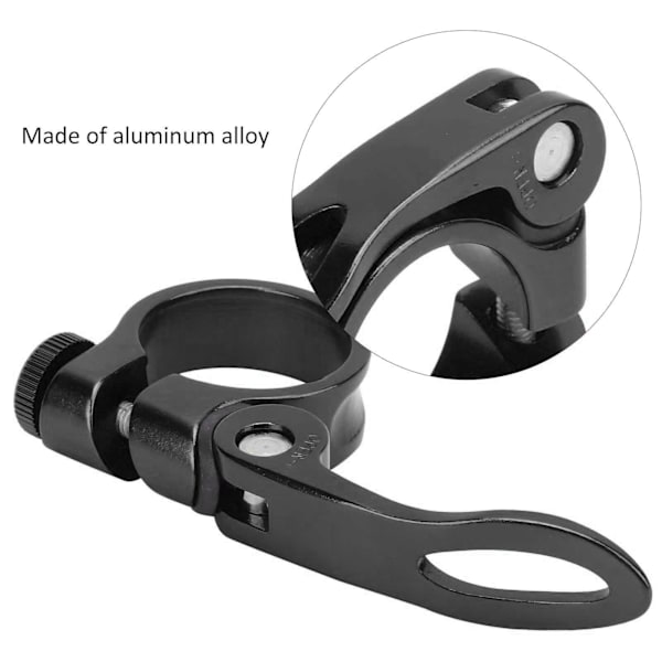Snabbkoppling för sadelstolpe i aluminiumlegering för landsvägs- och mountainbike för XT-C68 31,8 mm (svart)