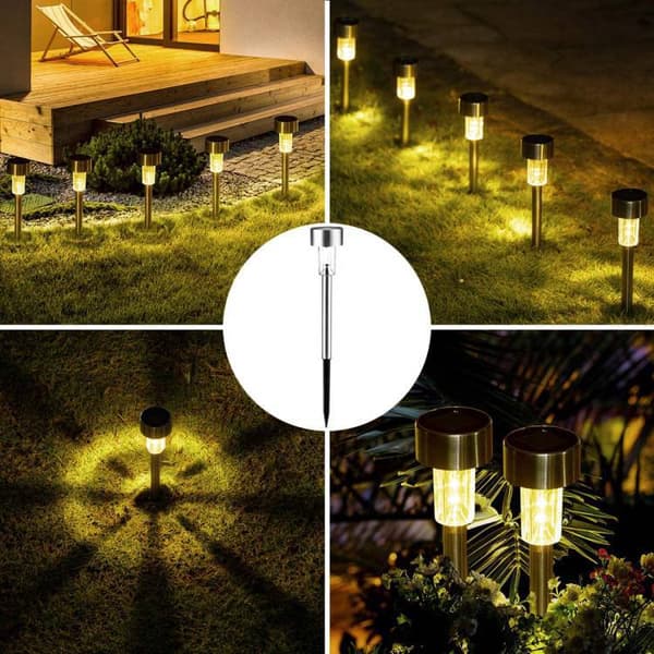 2 aurinkokenno-LED-puutarhavalon sarja, lämmin valo