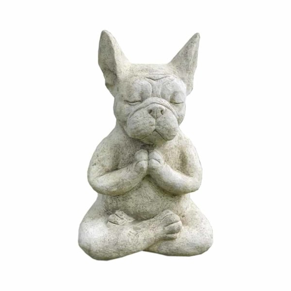 Meditation Dog Statue Buddha Lugn och frid, perfekt för