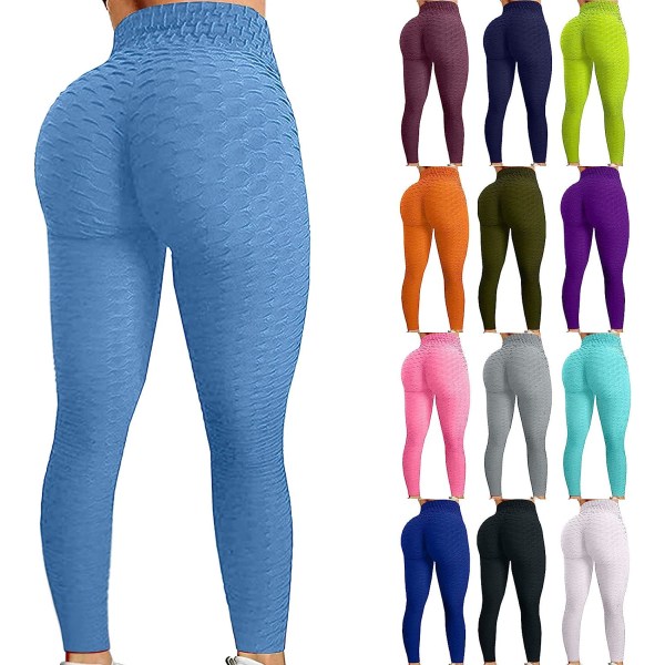 Yogabyxor för kvinnor Bubble Hip Butt Lifting Anti Cellulite