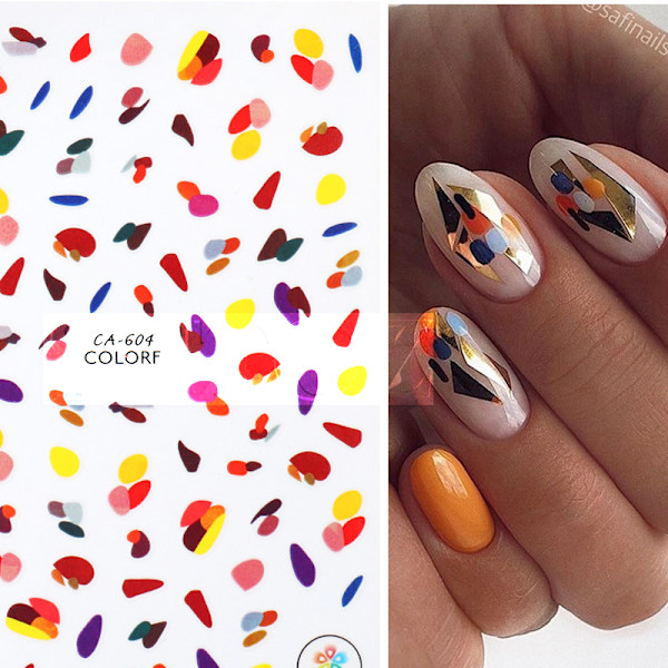 Nageldesign Folie Dekorationer Vår Sommar Sliders Nageltillbehör Nagel DekalerTransfer Dekaler