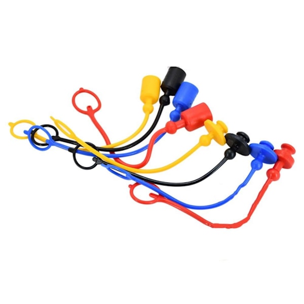 nut ok 4 par hydrauliska snabbkopplingar hane dammskydd och hona pluggskydd pvc gummi, 3/8