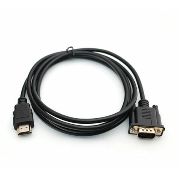 HDMI til VGA konverteringskabel 1080P HDMI til VGA adapter 1,8 m (med chip)