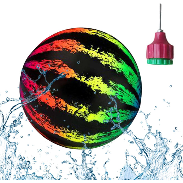 20,4 cm oppblåsbar vannmelonball i PVC - for svømmebasseng - interaktiv - for strender, sommer, utendørsfester (farge)