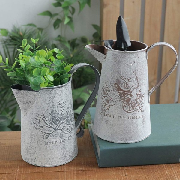 Rustik Vas Fransk Stil Landlig Primitiv Krukke Vintage Tin