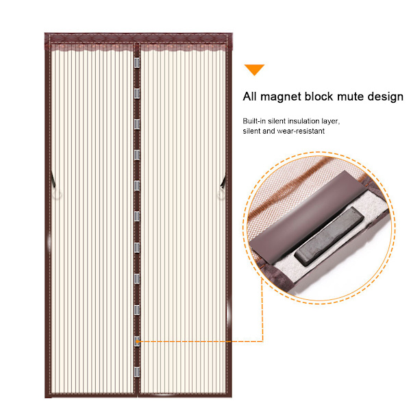 Magnetisk skärmdörr, handsfree nätpartition, skärmdörr