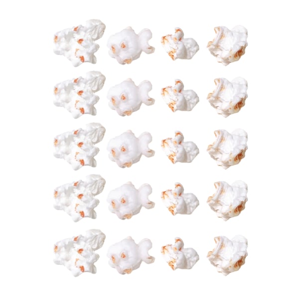 Simulering Popcorn Charms Resin Popcorn Dekorationer för smycken