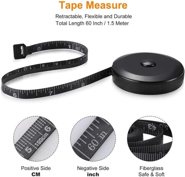 Mjukt måttband, infällbart sömnad 5 stycken flexibelt måttband