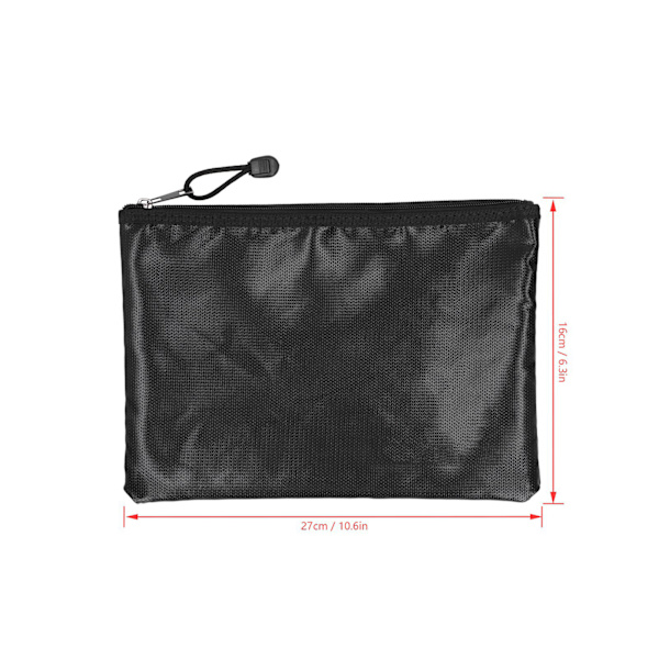 Multifunktionell filväska brandsäker pengaväska vattentät säker förvaringspåse med dragkedja Liten 27x16cm