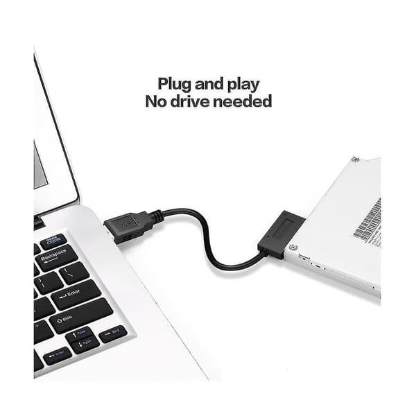 35 cm USB-adapter PC 6p+7p CD DVD SATA till USB 2.0-omvandlare Slimline SATA 13-pin enhetskabel för PC