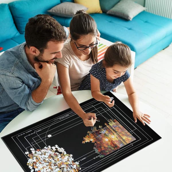 1500 bitar grön filtpusselmatta 1500 bitar pusselfilt