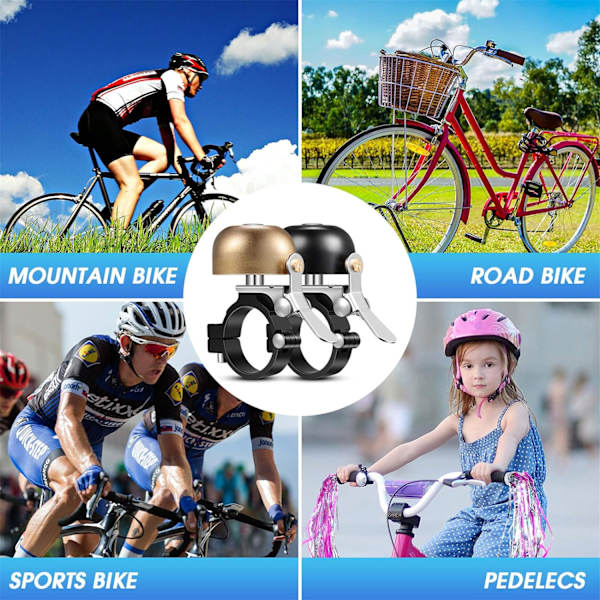 Mudder 2-pack cykelklocka cykelringklocka i aluminiumlegering cykel B