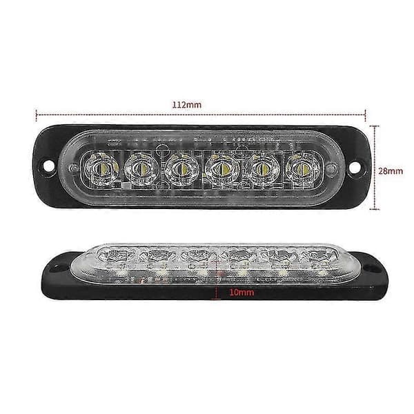 12v-24v 6led Ljusblixt Nödfordon Varningsblixt Blå