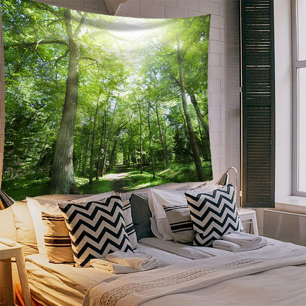 Nature Tapestry Misty Tree Tapestry Jungle Creek Psychedelic