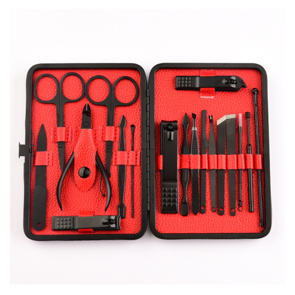 Nagelklippare Set Hög Precision Rostfritt Stål Cutter Fil Skarpa Saxar med Stilfullt Fodral