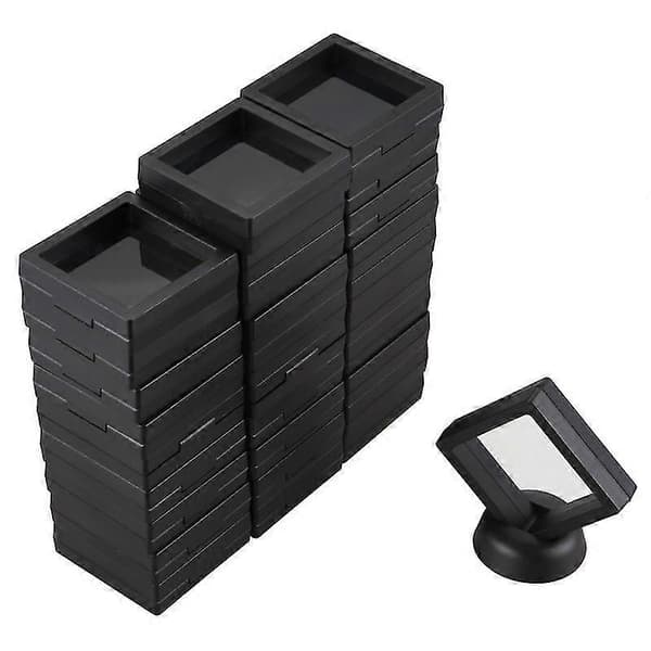 Mønt Display Boks - Sæt Med 30 3D Flydende Ramme Display Holder Med Stativer Til Challenge Mønter, Aa M