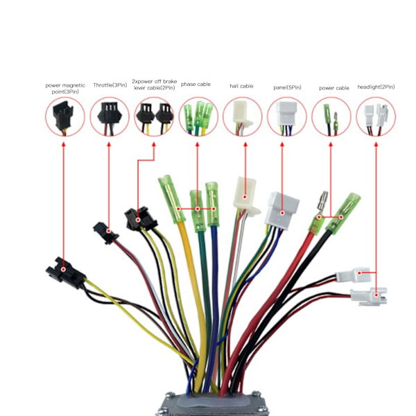 Elcykel Ombygningssæt 15A Elcykel Hastighedsregulator Sæt med S810 Panel til 250W Motor