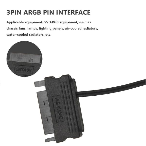 5v Underbar Argb Kontroller Sata 3-pin Strömförsörjning Stationär Dator Chassi Fjärrkontroll Fläkt Led Vattenkylare För