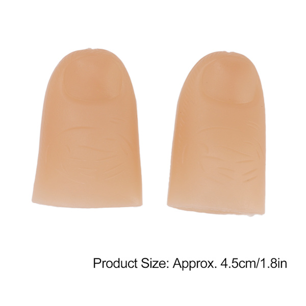 5 par finger LED-lampor för tummen, PVC, 3V, 40 mAh batteridriven, 4,5 cm, vita